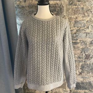 Zara waffle sweater/sweatshirt in gray/grey!